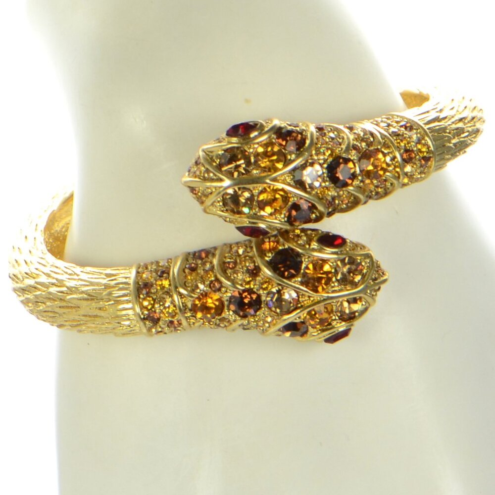 Kenneth Jay Lane Pavé Crystal Snake Bypass Bracelet
